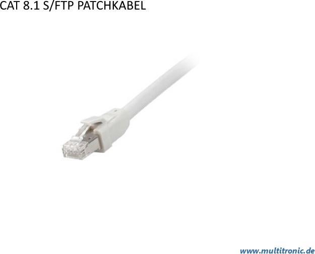 Actual product image equip RJ-45 - RJ-45, M/M S/FTP, 24AWG PoE++, LSZH (S/FTP, CAT8.1, 1 m)