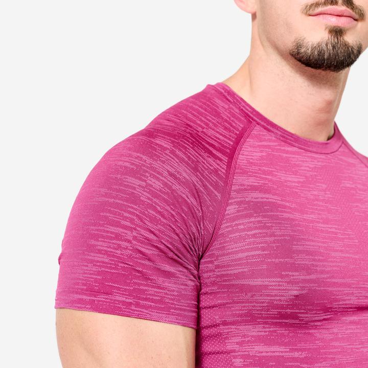 Produktbild Domyos Kompressionsshirt Herren atmungsaktiv Rundhals - lila (M)