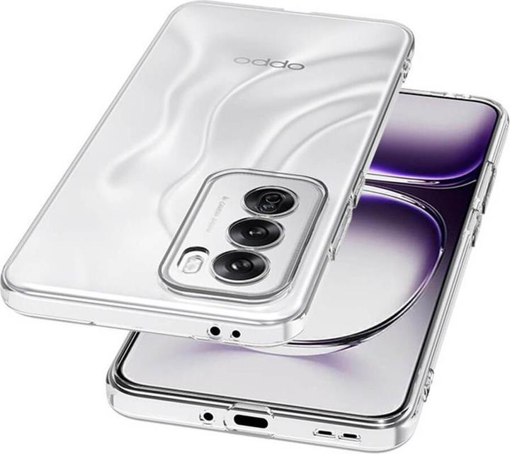 Actual product image Cover-Discount OPPO Reno12 5G - Silicone rubber case transparent (Oppo Reno12)