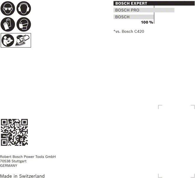 Produktbild Bosch Professional Zubehör EXPERT C470 Schleifpapier, 102 x 62/93 mm, G 240, 10 Stück (240)
