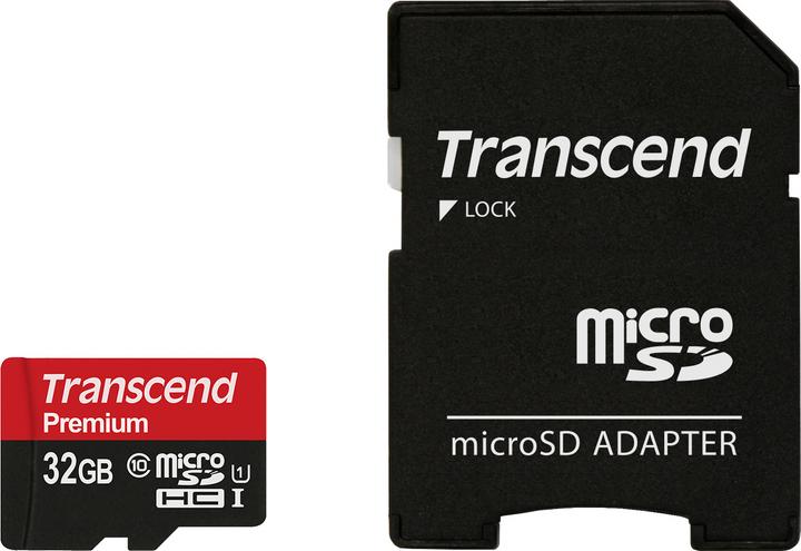 Actual product image Transcend Premium 400x (32 GB, microSDHC, U1, UHS-I)
