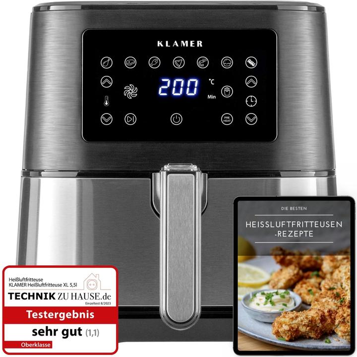 Actual product image KLAMER Heissluftfritteuse