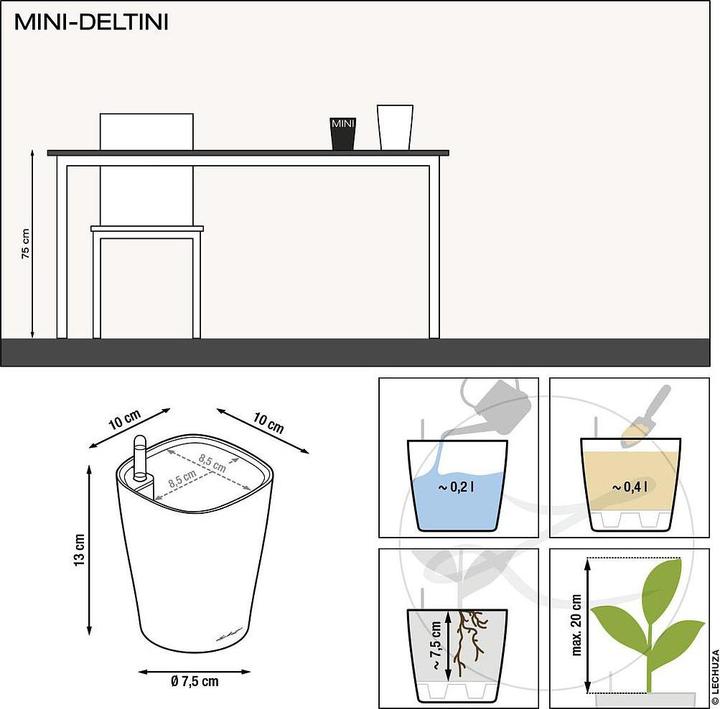 Actual product image Lechuza Mini Deltini (10 cm)