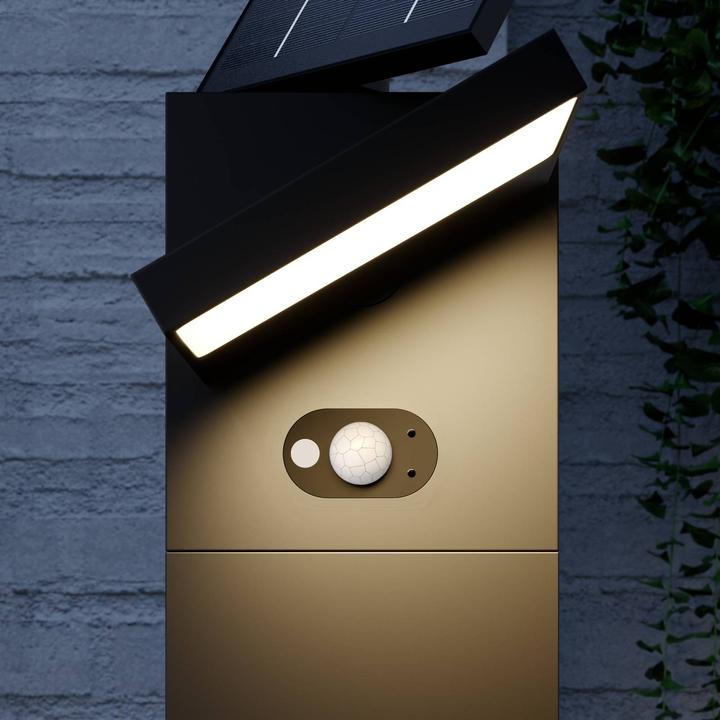 Produktbild Lucande Silvan LED Solcelle Garten Leuchte H100 w/Sensor Graphite (200 lm, IP54)