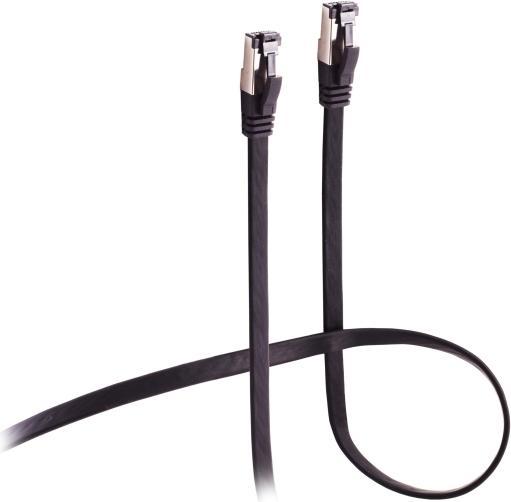 Actual product image S-Conn Flexline patch cable flat U/FTP Cat.8.1 highly flexible black 3.0m (U/FTP, CAT8.1, 3 m)