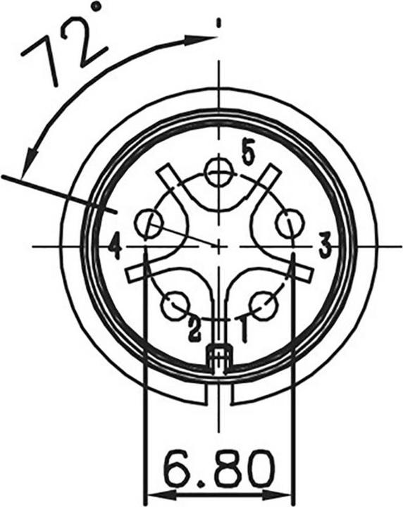 Produktbild Lumberg 0251 05 Rundsteckverbinder Stecker, gerade Gesamtpolzahl: 5 1 St.