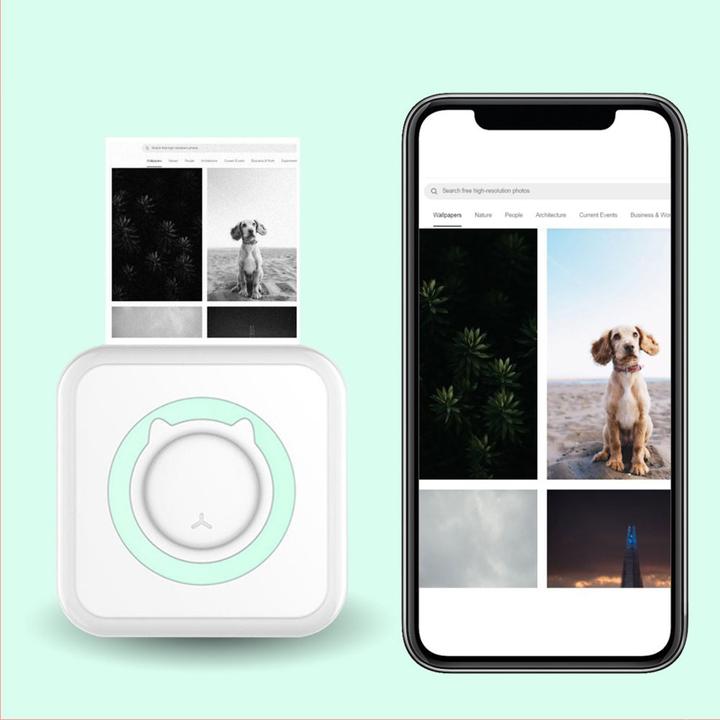 Produktbild Apfelkiste Sofortbild Smartphone Drucker für iOS/Android tragbar (Farbe)