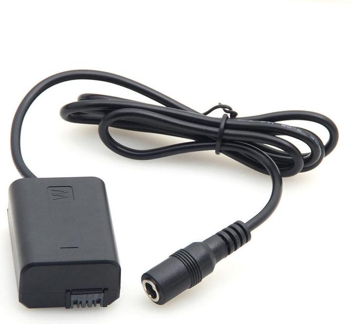 Actual product image Caruba Sony NP FW50 full decoding dummy battery (straight cable) (Camera battery)