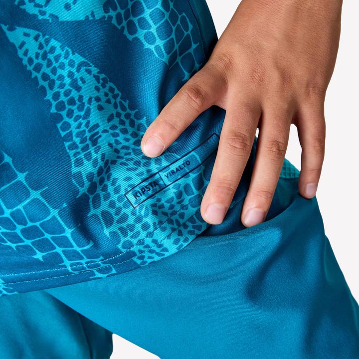 Image du produit Kipsta Maillot De Football Enfant Viralto Kids Mc Roarrr Snake Rayes Vert / Turquoise (140)
