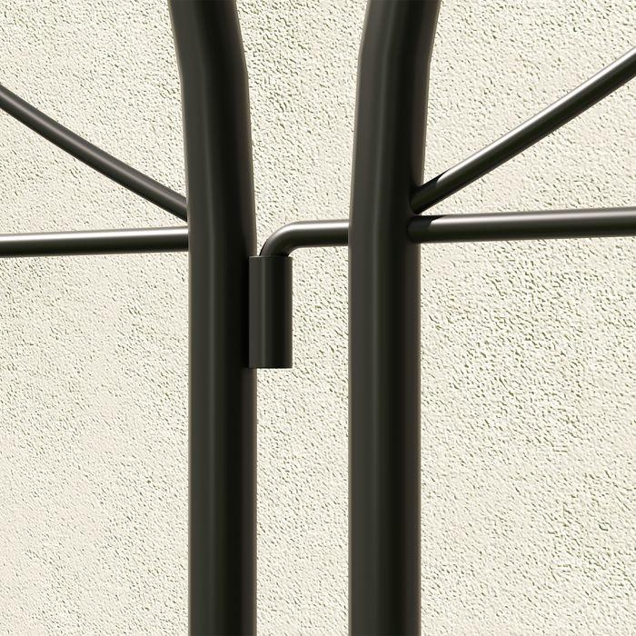 Produktbild Swisshandel24 Rankgitter Metall 2er Set zum Stecken rostfrei 50x150 cm Schwarz (20 cm, 50 cm)
