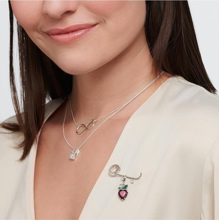Image du produit Thomas Sabo Charm pendentif fraise argent (Avec pierre(s), Argent 925)