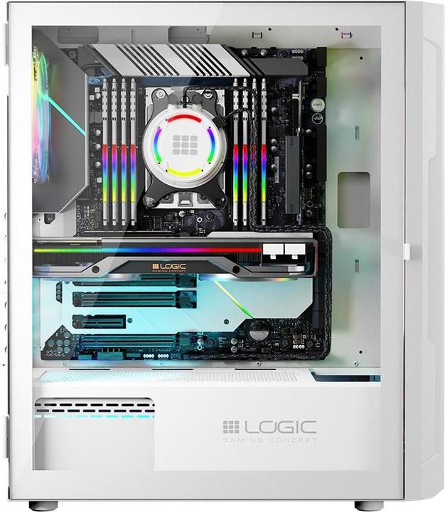 Actual product image Logic ARAMIS ARGB MINIDI USB 3.0 Enclosure White (ATX)