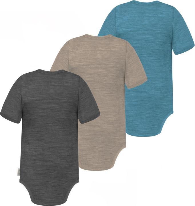 Produktbild Normani 3er Set Baby Merino Body Kurzarm „Tauranga" - 9295 (68)