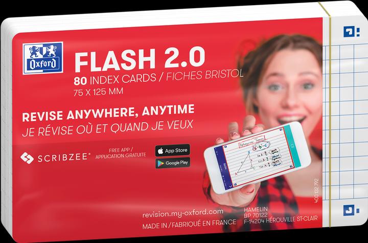 Image du produit Oxford 80 flashcards FLASH 2.0 - 7 (A7, 250 g/m², 80 x)