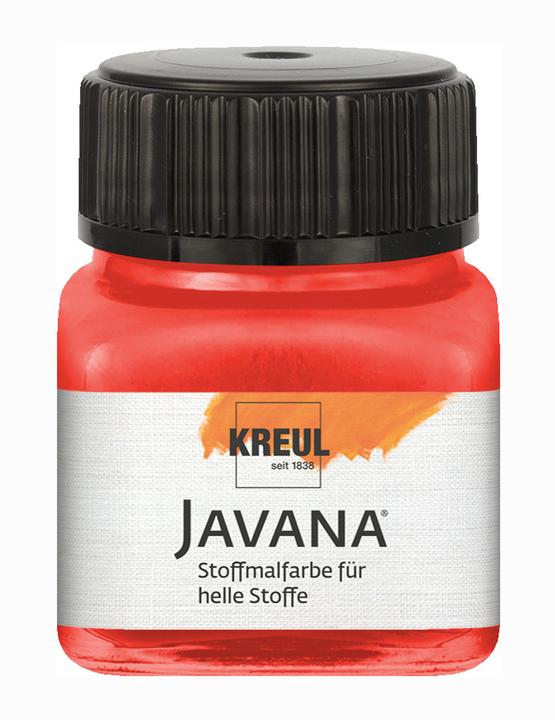 Produktbild Magni KREUL 90941 - Javana Stoffmalfarbe für helle Stoffe, 20 ml Glas in rot, geschmeidige Farbe auf Wasse (Rot)