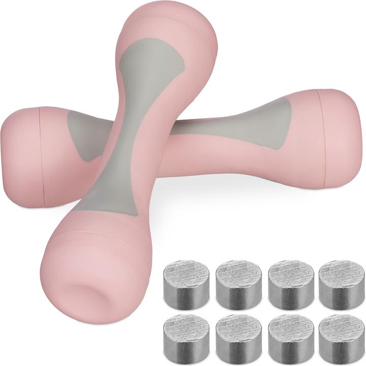 Relaxdays 2x Hantel (2 x 0.5 kg, 2 x 1 kg, 2 x 2 kg, 2 x 1.5 kg)