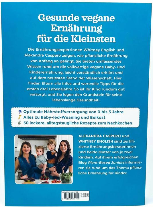 Produktbild Vegane Ernährung für Babys und Kleinkinder (Deutsch, Whitney English, Alexandra Caspero, 2023)