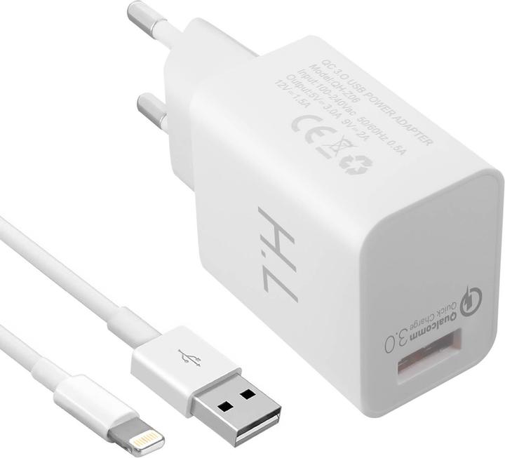 Avizar Qualcomm Quick Charge 3.0 3A power adapter + Lightning cable (18 W)