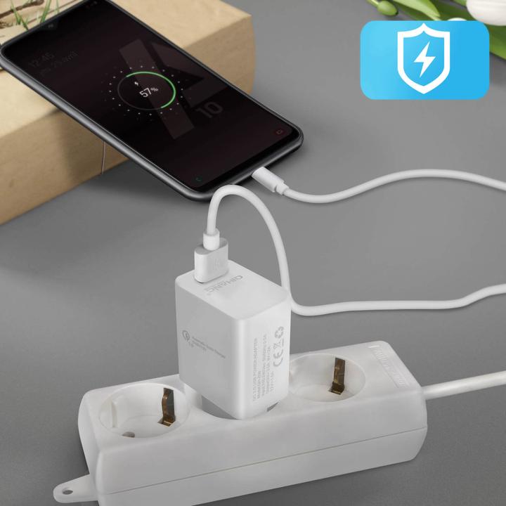 Produktbild Avizar Qualcomm Quick Charge 3.0 3A Netzteil + Micro-USB Kabel (18 W)