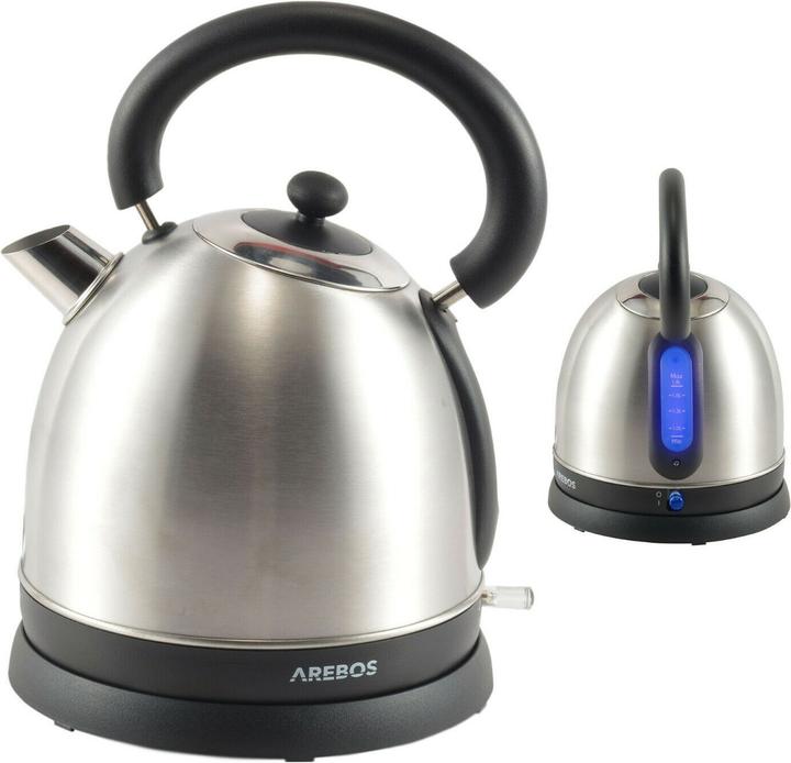 Produktbild Arebos Wasserkocher Retro - Edelstahl (1.80 l)