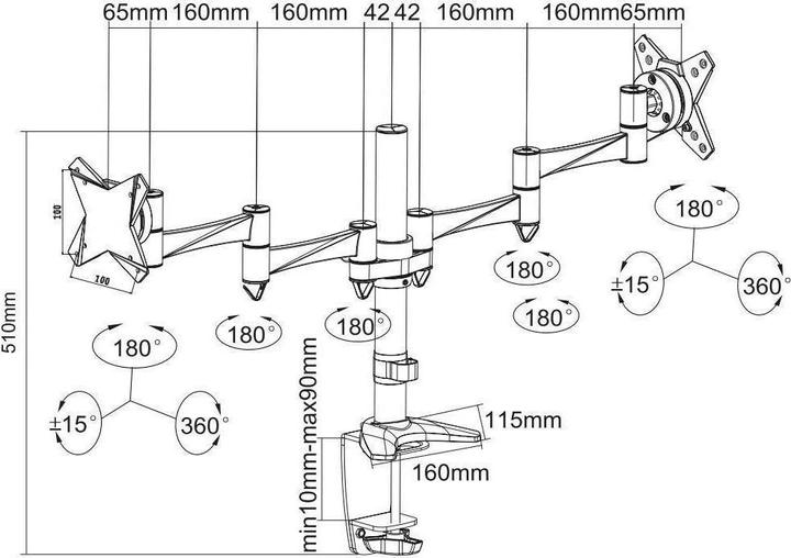 Image du produit Neomounts Fpma-D1330dblack (Tables, 27")