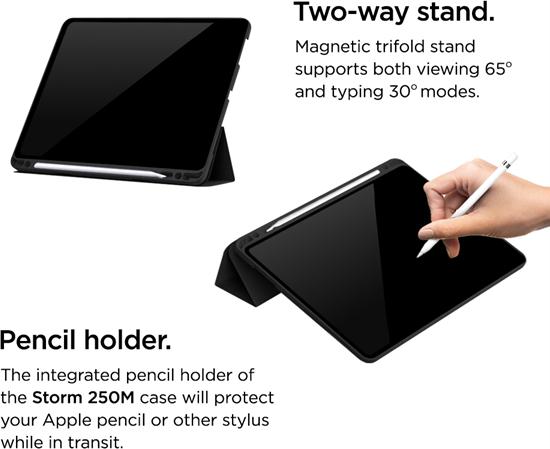 Image du produit Eiger Etui folio avec support pour stylet noir Storm 250m Stylus Case Black (iPad 2019 (7e gène), iPad 2020 (8. Gen), iPad 2021 (9e génération))