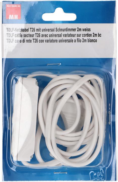 Image du produit Max Hauri Câble d'alimentation TDLF H03VVH2-F2x0.75 Type 26 avec variateur universel à cordon