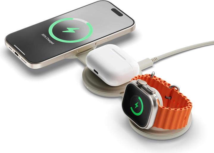 Produktbild Satechi OntheGo 3-in-1 Wireless Charger mit Qi2 (15 W)