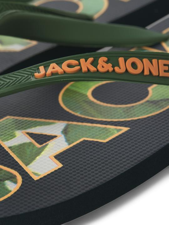 Actual product image Jack & Jones Jfwlogo Palm Print Flip Flop Ln (45)