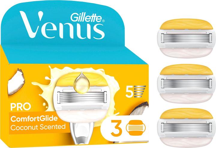 Actual product image Gillette Venus Comfortglide Replacement Blades for Women's Razor Coconut plus Olay 3 Blades (3 x)