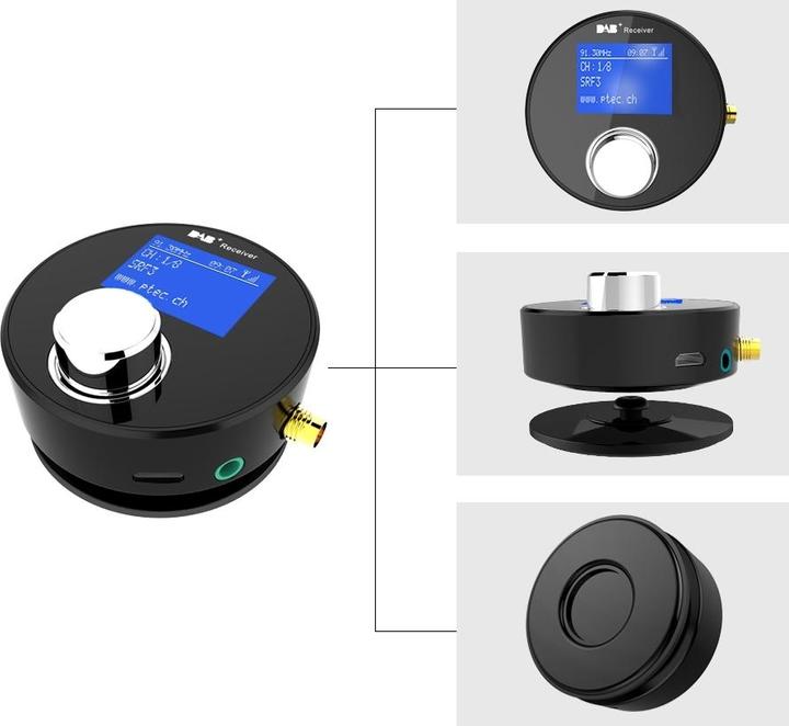 Produktbild P Tec A2 DAB+ Adapter / FM Transmitter