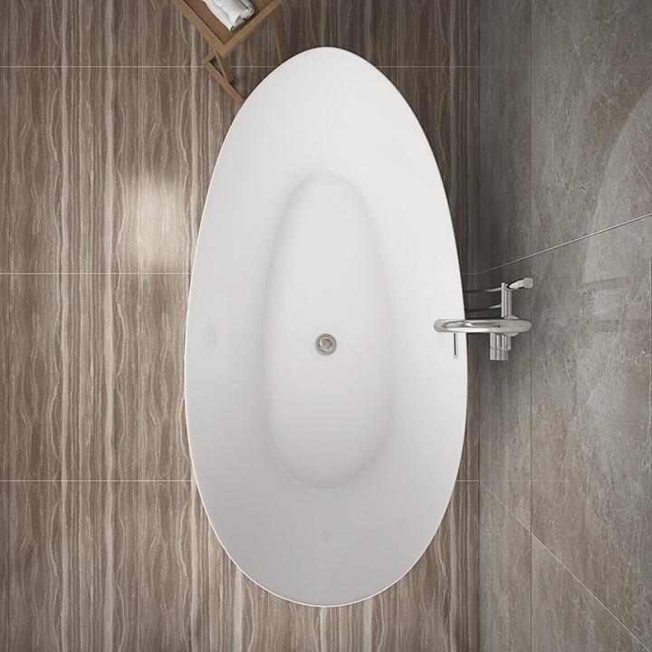 Image du produit Home Deluxe Baignoire à poser LYDIA avec robinetterie chromée - 180x90x58cm (90 cm, 180 cm)
