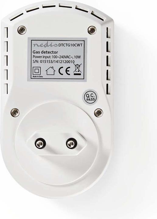 Image du produit Nedis Alarme gaz | Alimentation secteur | Durée de vie du capteur : 10 ans | Conforme à la norme EN : EN
