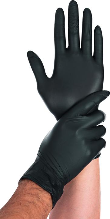 Productafbeelding Hygostar uniseks wegwerphandschoenen SAFE LIGHT zwart maat S 100 stuks. (S)
