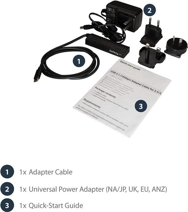Produktbild StarTech USB31C2SAT3 (USB-C, 1 Ports)