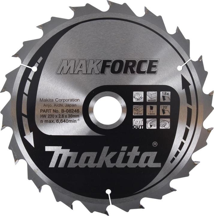 Produktbild Makita b-08246 TCT Sägeblatt csc23018g 2.60, mehrfarbig