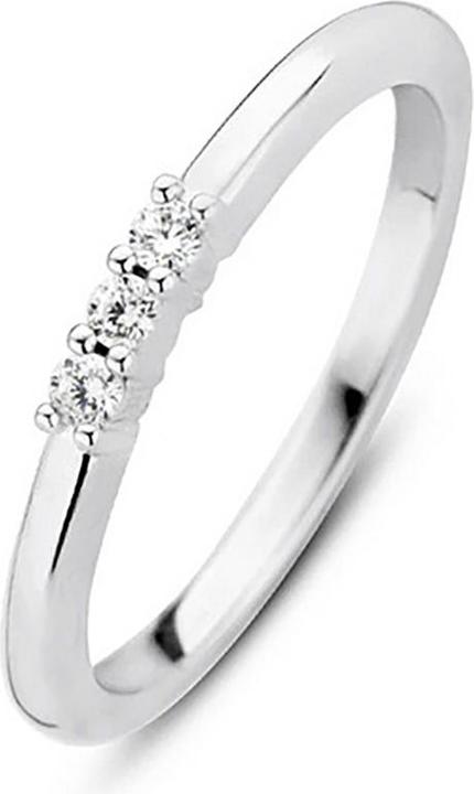 Ti Sento Milano Ring mit drei Zirkonia 12133ZI (56, 925 Silber)
