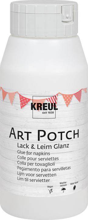 Produktbild Kreul 49153 - Art Potch Lack und Leim transparent glänzend, 750 ml, Serviettentechnik- und Dekoklebe (Durchsichtig, 750 ml)