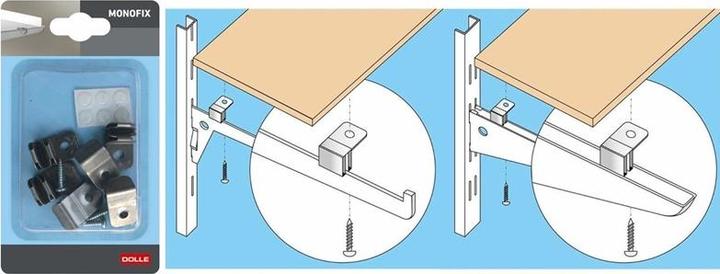 Actual product image Dolle Shelf fixing Monofix stainless steel, 12 pcs.