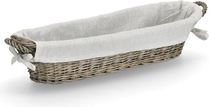 Productafbeelding Zeller Present Stokbroodmandje met tas, rieten/canvas