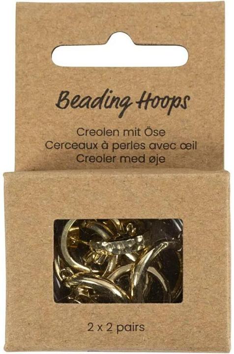 Produktbild Creativ Company Ohrring 2 x 2 Paar, Vergoldet, Material: Messing (Messing)