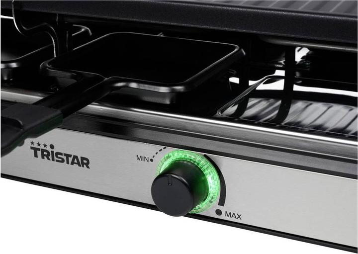 Image du produit Tristar Gourmetstel RA-2746 - Gourmetset Raclette 8 personnes - Met thermostat réglable - Zwart/RVS