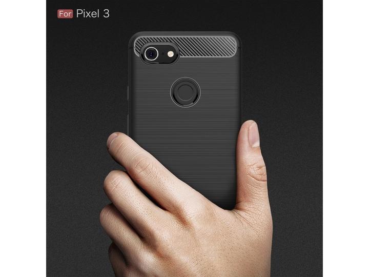 Produktbild Screenguard Google Pixel 3 Hülle Carbon Brushed Soft TPU (Google Pixel 3)