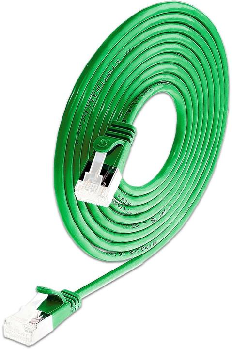 SLIM Cavo Slimpatch RJ-45, Cat 6A, U/FTP, 3 m, verde, confezione da 36 pezzi (U/FTP, CAT6a, 3 m)
