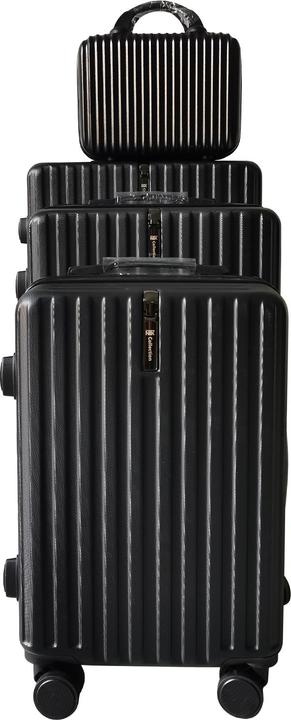 NTK-Collection Hartschalenkoffer 4er-Set Leandra Schwarz (115 l, Handgepäck (bis 50l), M (50 - 90l), L (90 - 115l), XL (ab 115l))
