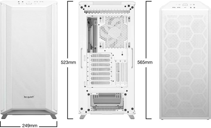 Actual product image be quiet! DARK BASE PRO 901 White (mATX, ATX, Mini-ATX, XL-ATX)