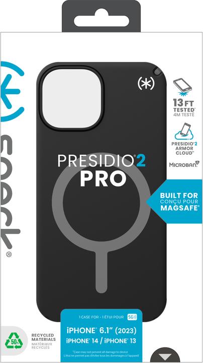 Image du produit speck Presidio2 Pro pour iPhone 15 Hulle MagSafe Coque arrière noire (Apple iPhone 15)