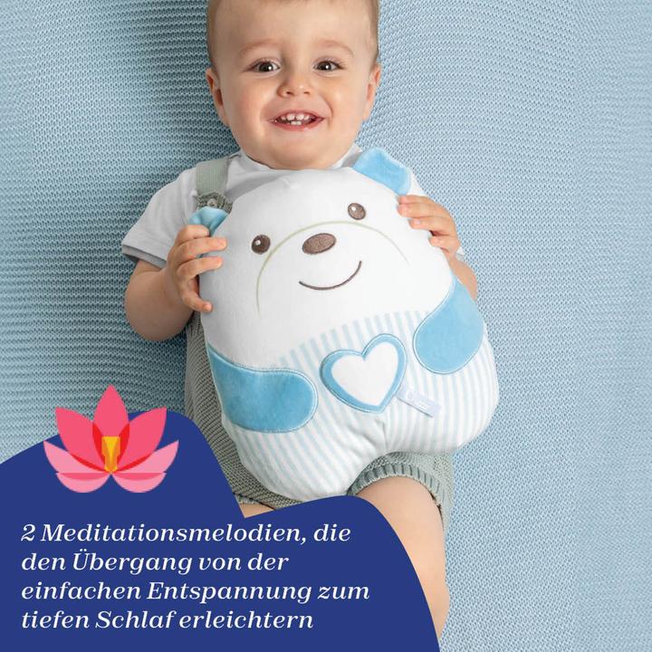 Actual product image Chicco Cuddly Meditation Teddy Bear Blue