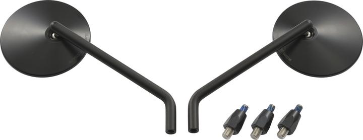 Daytona Satz von 2 ABS-Stahl-Seitenspiegeln "D-Mirror-10" schwarz