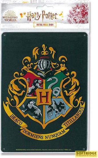 Productafbeelding Softridge Harry Potter panneau métal Zweinstein logo 15 x 21 cm (20 x 30 cm)